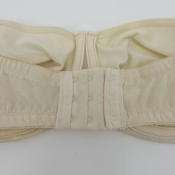 VTG Vanity Fair 36C Bra Style 74-072 Ivory Shimmer Strapless Underwire Unlined - Picture 7 of 16
